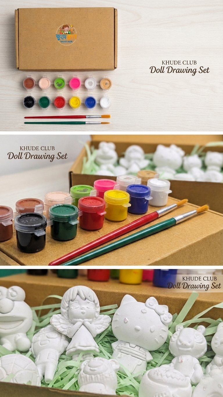 Kids Doll Drawing Set
